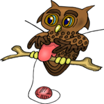 Owl Knitting Clip Art