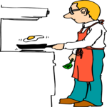 Cooking Eggs 2 Clip Art