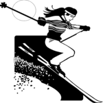 Skier 09 Clip Art