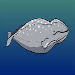Whale - Gray 2 Clip Art