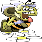 Bee - Excited Clip Art