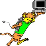 Computer Tiger Clip Art