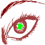 Shamrock in Eye Clip Art