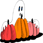 Pumpkins & Ghost Clip Art