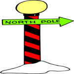 North Pole Sign 6 Clip Art