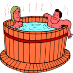 Hot Tub Couple Clip Art