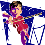 Violinist - Boy Clip Art