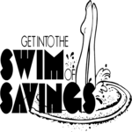 Swim of Savings Title Clip Art