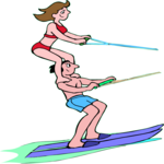 Water Skiing 37 Clip Art