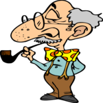 Old Man Smoking Pipe