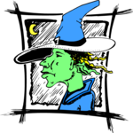 Witch Face 07 Clip Art