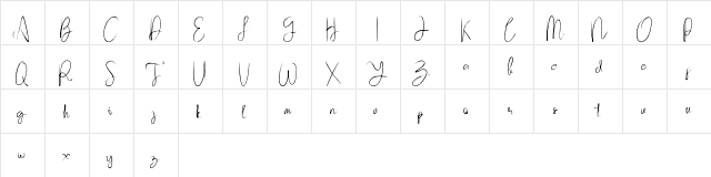 Subsky Regular  glyph index