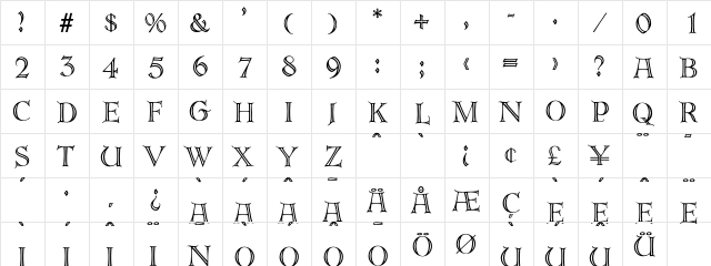 Akropolis Regular  glyph index
