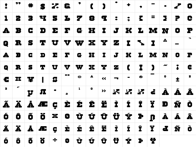 Regulators Expanded Expanded  glyph index