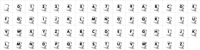 LMS Paper Work Regular  glyph index