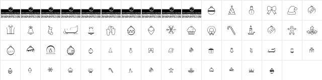 Hello Christmas Icon Trial Regular  glyph index