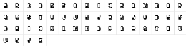 Oysters Abstract Regular  glyph index