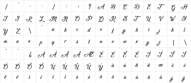 Waving at Christmas Regular  glyph index