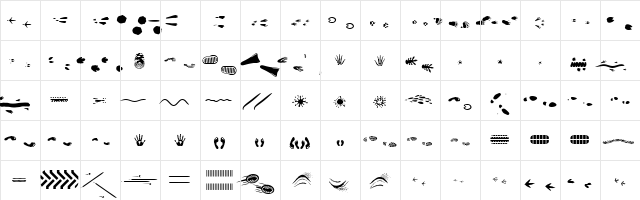 Traco LT Regular  glyph index