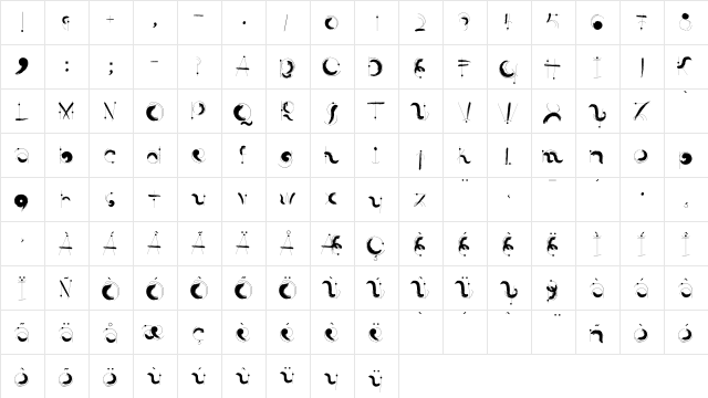 LTFreshEwka Dry Regular  glyph index