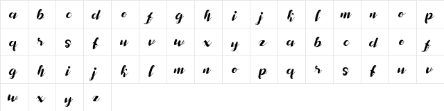 my_andriane Regular  glyph index
