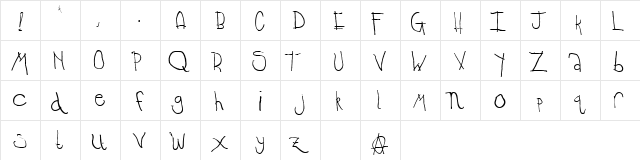 Temple Regular  glyph index