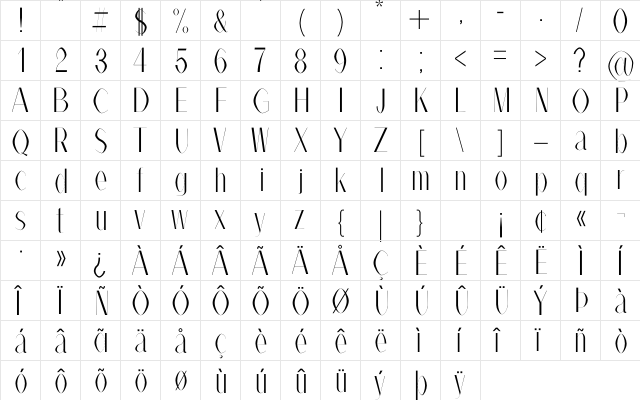 Alex Book   glyph index