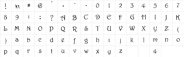 Harri Regular  glyph index