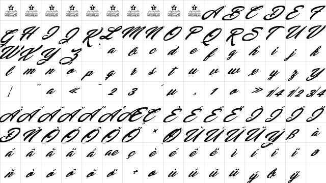 New Balance Personal Use Regular  glyph index