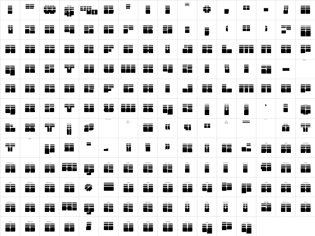 Star Nursery Halftone Regular  glyph index