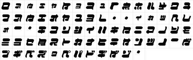 FuwafuwaFururuKW Regular  glyph index