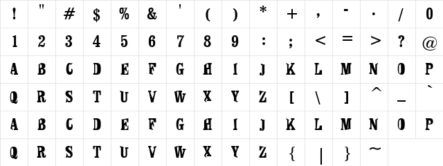 Shirt Regular  glyph index
