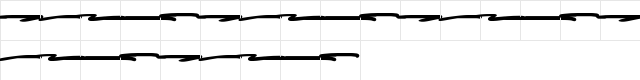 Gumy Monster Swash Regular  glyph index