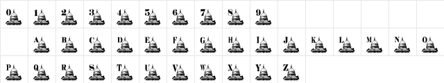 Capitol Idea Regular  glyph index