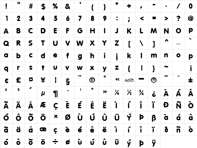 Vagabond fed  glyph index