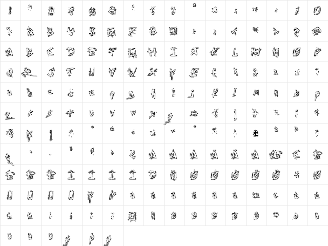 Assassin Nation 3D Regular  glyph index