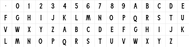 Boatman Regular (Free Personal Use) Regular  glyph index