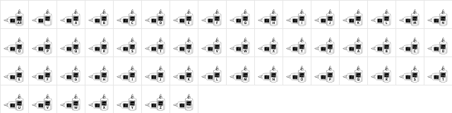 JLR School Glue Regular  glyph index