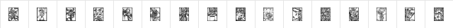 Art Nouveau Flowers Regular  glyph index
