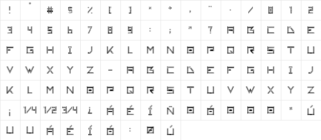 Tsachi Tsachi  glyph index