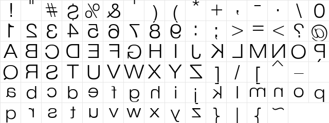 Ambulance Regular  glyph index