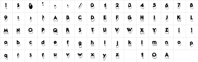 ColvilleShadowSSK Regular  glyph index