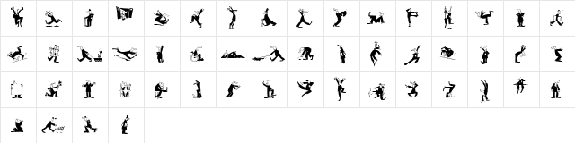 Maenneken LT Black  glyph index