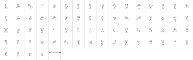 Inu character  glyph index