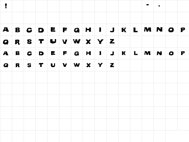 Teenage Delinquent  glyph index