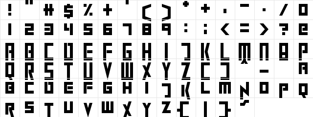 ExtinctionEvent Regular  glyph index