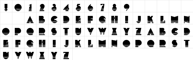 101! WaVee Alpha Regular  glyph index