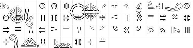 A44 streets  glyph index