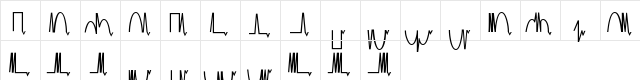 MesaAnalog Medium  glyph index