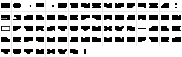 LDR#0 Regular  glyph index
